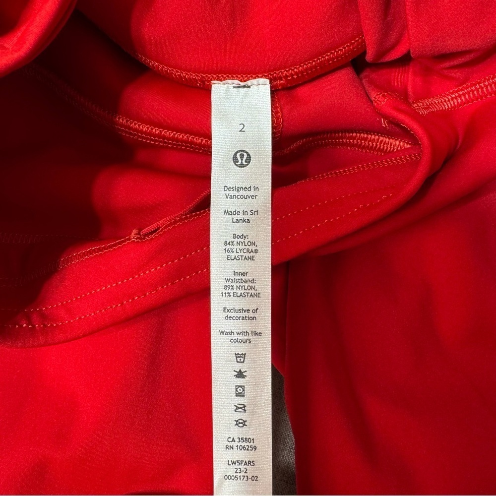 Lululemon Fast & Free High Rise Tights Leggings Reflective Dark Red Size 2 NWT - Picture 15 of 16